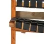 Folding chair with crossed stripes black genuine leather by vidaXL, Folding stools and chairs - Ref: Foro24-246366, Price: 18...