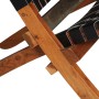 Klappstuhl mit gekreuzten Streifen aus schwarzem Echtleder von vidaXL, Klapphocker und Stühle - Ref: Foro24-246366, Preis: 18...
