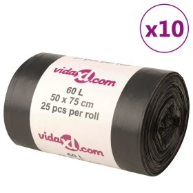 Black garbage bags 250 units 60 l by vidaXL, Garbage bags - Ref: Foro24-155339, Price: 40,27 €, Discount: %