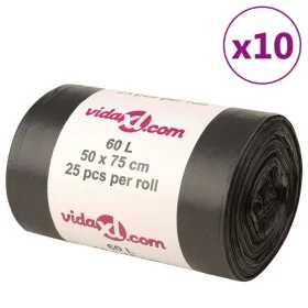 Black garbage bags 250 units 60 l by vidaXL, Garbage bags - Ref: Foro24-155339, Price: 38,94 €, Discount: %