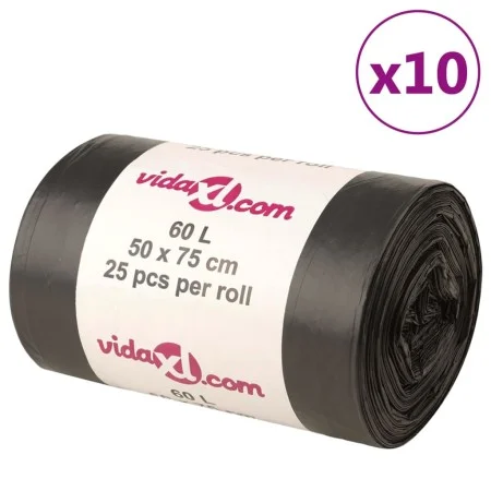 Black garbage bags 250 units 60 l by vidaXL, Garbage bags - Ref: Foro24-155339, Price: 38,91 €, Discount: %