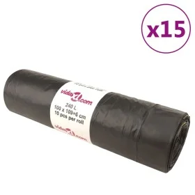 Garbage bags with drawstring closure 150 units black 240 l by vidaXL, Garbage bags - Ref: Foro24-155345, Price: 42,35 €, Disc...