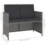Garten-Essgruppe 6-teilig und graue synthetische Rattankissen von vidaXL, Gartensets - Ref: Foro24-43905, Preis: 449,20 €, Ra...