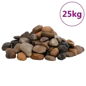 Guijarros pulidos colores mezclados 25 kg 2-5 cm de vidaXL, Decoración de acuarios - Ref: Foro24-155332, Precio: 53,13 €, Des...