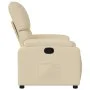 Cream Fabric Recliner by vidaXL, Armchairs - Ref: Foro24-373419, Price: 196,60 €, Discount: %