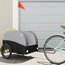 Black and gray iron bicycle trailer 45 kg by vidaXL, Bicycle trailers - Ref: Foro24-94126, Price: 85,41 €, Discount: %