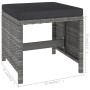 Garden dining set 6 pieces and gray synthetic rattan cushions by vidaXL, Garden sets - Ref: Foro24-43905, Price: 447,43 €, Di...