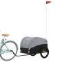 Fahrradanhänger aus schwarzem und grauem Eisen, 45 kg von vidaXL, Fahrradanhänger - Ref: Foro24-94126, Preis: 86,79 €, Rabatt: %