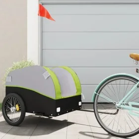 Black and green iron bicycle trailer 45 kg by vidaXL, Bicycle trailers - Ref: Foro24-94130, Price: 85,09 €, Discount: %