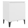 Nachttische mit weißen Metallbeinen 40x30x50 cm von vidaXL, Nachttische - Ref: Foro24-805834, Preis: 51,46 €, Rabatt: %