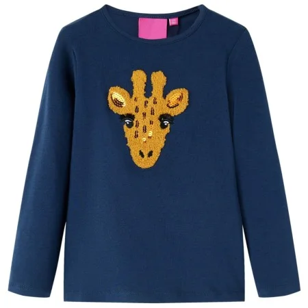 Marineblaues Langarm-T-Shirt für Kinder 92 von vidaXL, Kinder-T-Shirts - Ref: Foro24-13489, Preis: 8,59 €, Rabatt: %