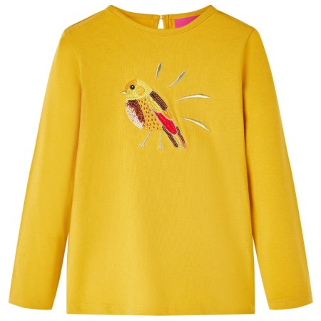 Dunkelockerfarbenes, langärmliges Kinder-T-Shirt 116 von vidaXL, Kinder-T-Shirts - Ref: Foro24-13636, Preis: 8,66 €, Rabatt: %