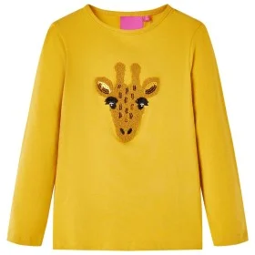 Dunkelockerfarbenes, langärmliges Kinder-T-Shirt 104 von vidaXL, Kinder-T-Shirts - Ref: Foro24-13480, Preis: 8,59 €, Rabatt: %