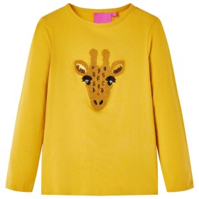 Dunkelockerfarbenes, langärmliges Kinder-T-Shirt 104 von vidaXL, Kinder-T-Shirts - Ref: Foro24-13480, Preis: 8,66 €, Rabatt: %