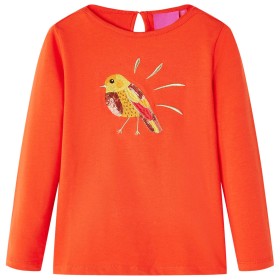 Dunkeloranges Langarm-T-Shirt für Kinder 140 von vidaXL, Kinder-T-Shirts - Ref: Foro24-13648, Preis: 8,66 €, Rabatt: %