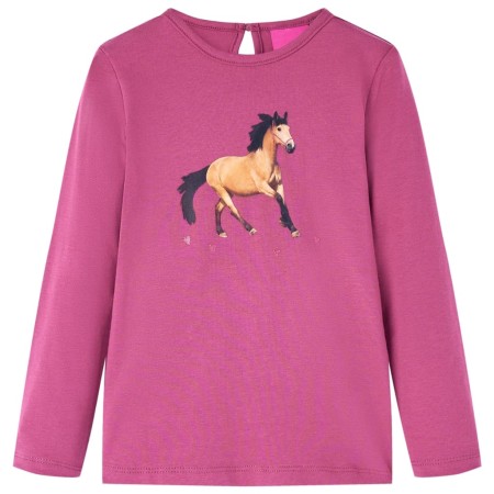 Kinder-Langarm-T-Shirt Himbeere 104 von vidaXL, Kinder-T-Shirts - Ref: Foro24-14025, Preis: 9,08 €, Rabatt: %