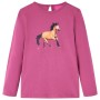 Langarm-Kinder-T-Shirt mit Himbeer-Pferde-Print 128 von vidaXL, Kinder-T-Shirts - Ref: Foro24-14027, Preis: 12,31 €, Rabatt: %