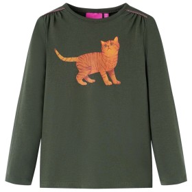 Khakifarbenes Langarm-T-Shirt für Kinder 104 von vidaXL, Kinder-T-Shirts - Ref: Foro24-14205, Preis: 10,61 €, Rabatt: %