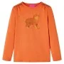 Langärmliges Kinder-T-Shirt 116 in gebranntem Orange von vidaXL, Kinder-T-Shirts - Ref: Foro24-14211, Preis: 8,92 €, Rabatt: %