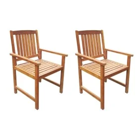 Garden chairs 2 units solid brown acacia wood by vidaXL, Garden chairs - Ref: Foro24-42626, Price: 136,43 €, Discount: %