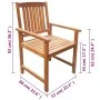 Gartenstühle 2 Einheiten aus massivem braunem Akazienholz von vidaXL, Gartenstühle - Ref: Foro24-42626, Preis: 136,74 €, Raba...