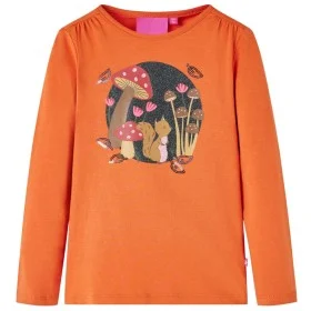Camiseta infantil de manga larga naranja tostado 128 de vidaXL, Camisetas para niños - Ref: Foro24-14157, Precio: 8,72 €, Des...