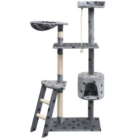 Cat scratching post sisal scratching post 150 cm gray footprints by vidaXL, Cat furniture - Ref: Foro24-170486, Price: 68,82 ...