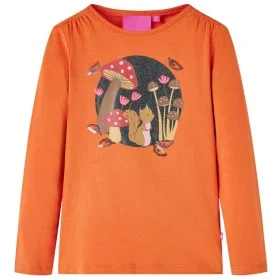 Langärmliges Kinder-T-Shirt 104 in gebranntem Orange von vidaXL, Kinder-T-Shirts - Ref: Foro24-14155, Preis: 8,72 €, Rabatt: %