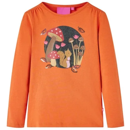 Langärmliges Kinder-T-Shirt 104 in gebranntem Orange von vidaXL, Kinder-T-Shirts - Ref: Foro24-14155, Preis: 8,72 €, Rabatt: %
