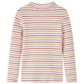 Langärmliges Kinder-T-Shirt mit Stehkragen in Ecru, Farbe 92 von vidaXL, Kinder-T-Shirts - Ref: Foro24-14354, Preis: 9,22 €, ...