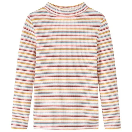 Langärmliges Kinder-T-Shirt mit Stehkragen in Ecru, Farbe 92 von vidaXL, Kinder-T-Shirts - Ref: Foro24-14354, Preis: 9,12 €, ...