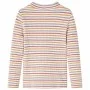 Langärmliges Kinder-T-Shirt mit Stehkragen in Ecru, Farbe 92 von vidaXL, Kinder-T-Shirts - Ref: Foro24-14354, Preis: 9,12 €, ...
