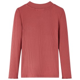 Dunkelrotes, langärmeliges, hochgeschlossenes Kinder-T-Shirt 128 von vidaXL, Kinder-T-Shirts - Ref: Foro24-14337, Preis: 8,87...