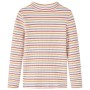 Langärmliges Kinder-T-Shirt mit Stehkragen in Ecru, Farbe 116 von vidaXL, Kinder-T-Shirts - Ref: Foro24-14356, Preis: 9,22 €,...