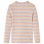 Langärmliges Kinder-T-Shirt mit Stehkragen in Ecru, Farbe 116 von vidaXL, Kinder-T-Shirts - Ref: Foro24-14356, Preis: 9,22 €,...