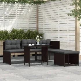 Garden furniture set 4 pieces brown synthetic rattan by vidaXL, Garden sets - Ref: Foro24-44288, Price: 288,96 €, Discount: %