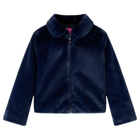 Chaqueta infantil de cuero sintético azul marino 92