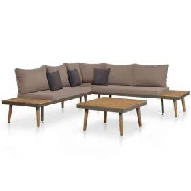 4-piece garden furniture set and solid acacia wood cushions by vidaXL, Garden sets - Ref: Foro24-44240, Price: 589,39 €, Disc...