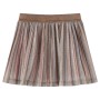 Falda plisada infantil con purpurina marrón y rosa 128 de vidaXL, Pantalones de niños - Ref: Foro24-14557, Precio: 13,10 €, D...