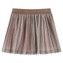 Falda plisada infantil con purpurina marrón y rosa 104 de vidaXL, Pantalones de niños - Ref: Foro24-14555, Precio: 13,10 €