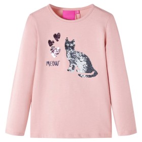 Kinder-Langarm-T-Shirt hellrosa 116 von vidaXL, Kinder-T-Shirts - Ref: Foro24-14086, Preis: 9,00 €, Rabatt: %