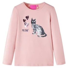 Kinder-Langarm-T-Shirt hellrosa 116 von vidaXL, Kinder-T-Shirts - Ref: Foro24-14086, Preis: 8,92 €, Rabatt: %