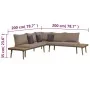 4-teiliges Gartenmöbel-Set und Kissen aus massivem Akazienholz von vidaXL, Gartensets - Ref: Foro24-44240, Preis: 612,15 €, R...