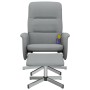 Recliner massage chair with footrest light gray fabric by vidaXL, Armchairs - Ref: Foro24-356582, Price: 174,06 €, Discount: %