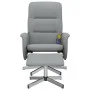 Relax-Massagesessel mit Fußstütze aus hellgrauem Stoff von vidaXL, Sessel - Ref: Foro24-356582, Preis: 150,78 €, Rabatt: %