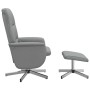 Relax-Massagesessel mit Fußstütze aus hellgrauem Stoff von vidaXL, Sessel - Ref: Foro24-356582, Preis: 174,06 €, Rabatt: %