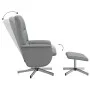 Recliner massage chair with footrest light gray fabric by vidaXL, Armchairs - Ref: Foro24-356582, Price: 150,78 €, Discount: %