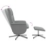 Relax-Massagesessel mit Fußstütze aus hellgrauem Stoff von vidaXL, Sessel - Ref: Foro24-356582, Preis: 174,06 €, Rabatt: %