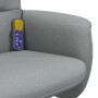 Relax-Massagesessel mit Fußstütze aus hellgrauem Stoff von vidaXL, Sessel - Ref: Foro24-356582, Preis: 174,06 €, Rabatt: %
