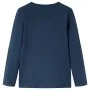 Children's long-sleeved navy blue mélange t-shirt 128 by vidaXL, Kids T-shirts - Ref: Foro24-12702, Price: 12,20 €, Discount: %